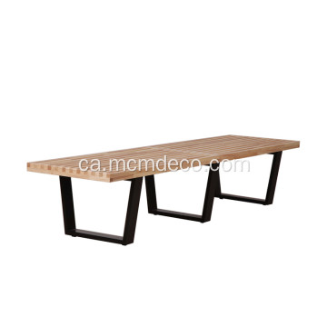 Banc modern de plataforma Nelson de fusta